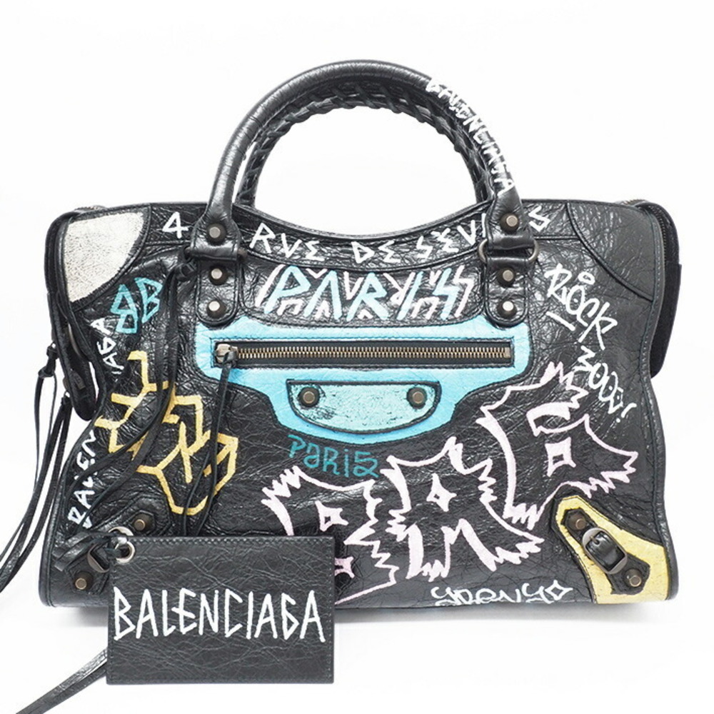Balenciaga Graffiti Paint City Handbag